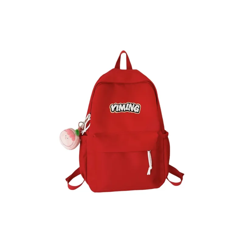 URBAN FOREST Nylon Backpack Unisex Red/Light Yellow/Green/Blue/White/Black-8