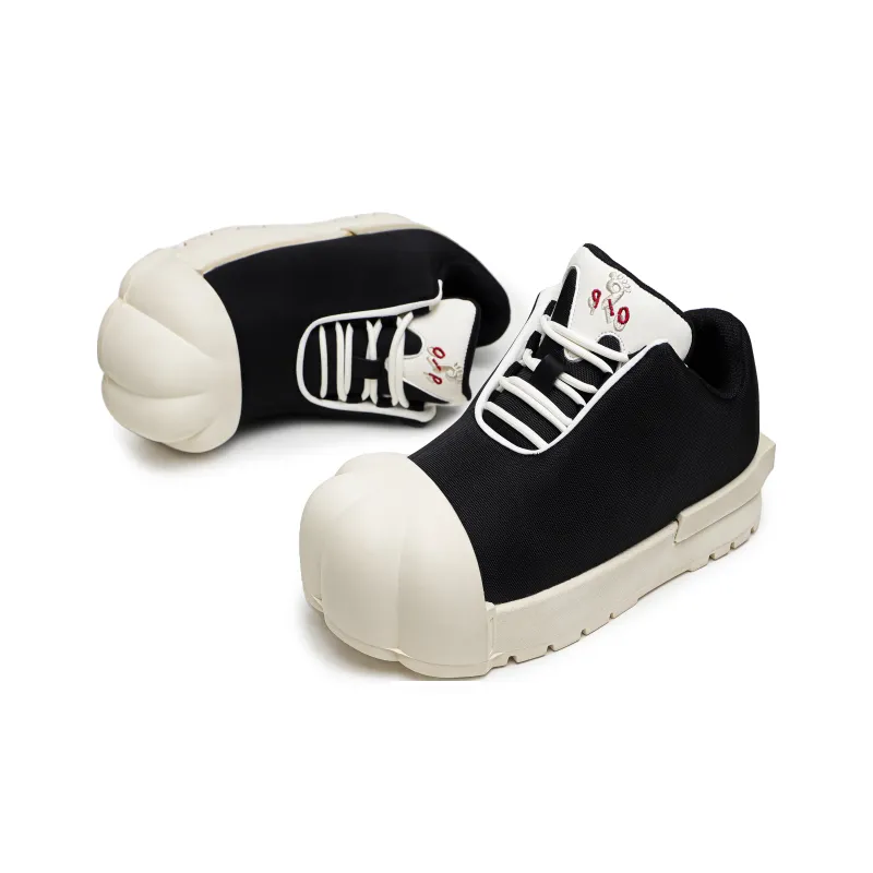 MODENGPAN Low Top Casual Shoes Unisex Black-2