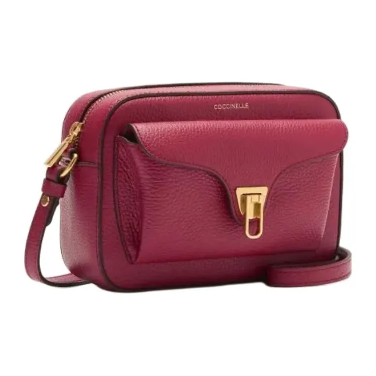 COCCINELLE Beat Leather Shoulder Bag Small Size Women's Red-1
