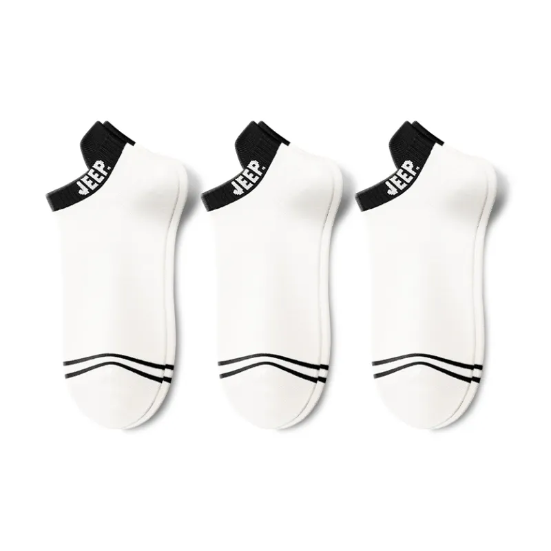 Jeep No Show Socks Unisex Multi double Loading-14