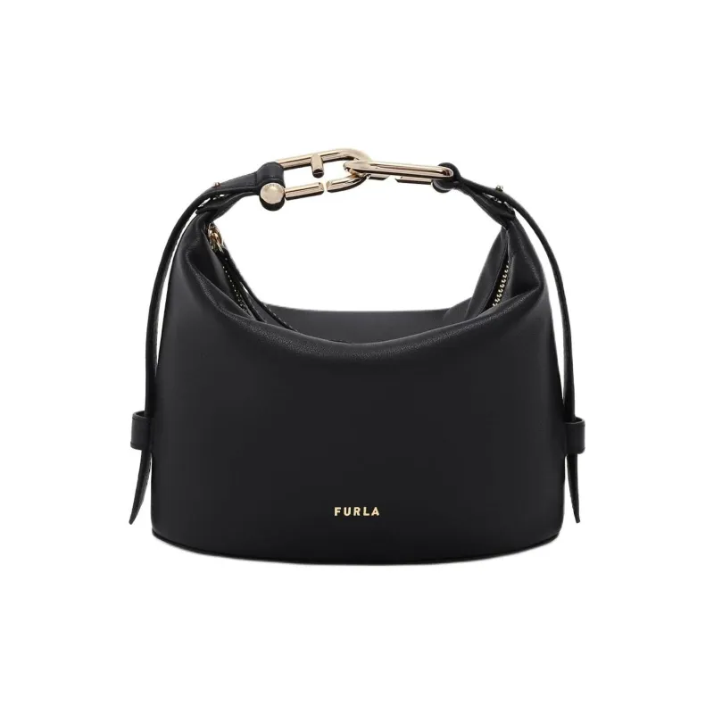 Furla Calfskin Handbag Mini Women's Black-0