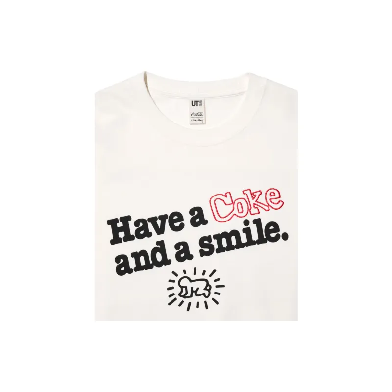 Coca cola X Keith Haring X UNIQLO Keith Haring X Coca Cola Collaboration Sweatshirts Unisex White-5