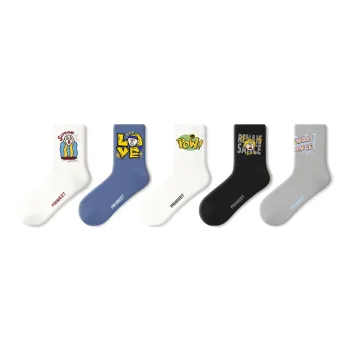 Primeet Mid Calf Socks Men's 5 Pack