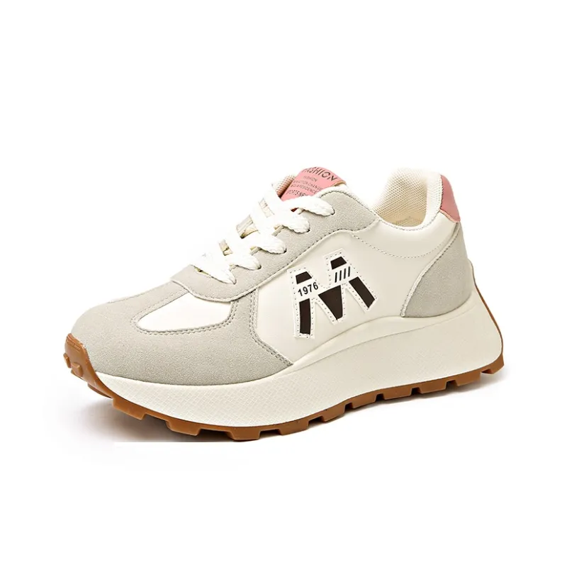 Nrillo Cushioning Anti-Slip Wear-Resistant Coverage Balance Height Increasing Rebound Low-Top Casual Shoes Women's-0