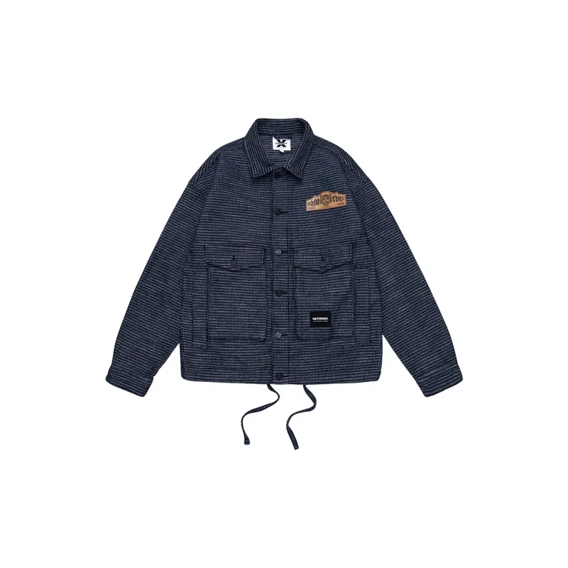 ED HARDY X Denim Jackets Unisex Dark Denim Blue-0