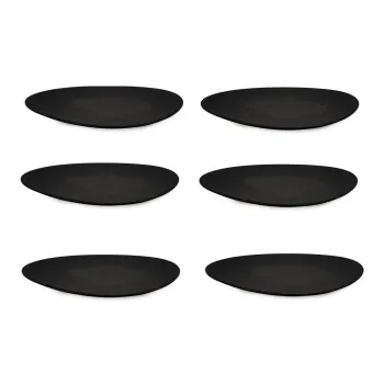 ALESSI Plastic Placemat 6 Piece Set Black 31.7*39.6cm