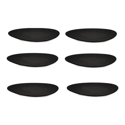 ALESSI Plastic Placemat 6 Piece Set Black 31.7*39.6cm