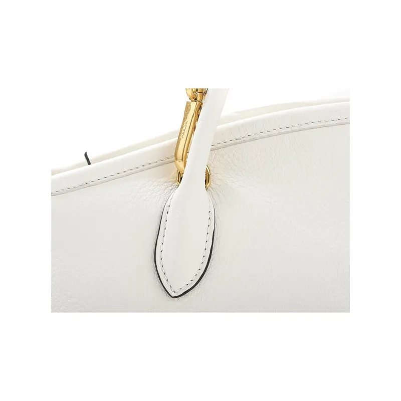PRADA Calfskin Tote Bag Shopping Bag Crossbody Bag Shoulder Bag Women's White-10