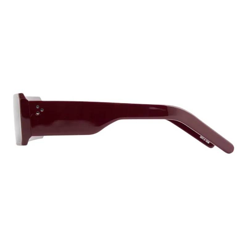 RICK OWENS/RO Acetate Nylon Rectangular Sunglasses Unisex Red-2