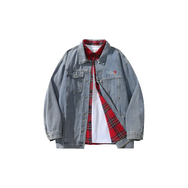 FASTFISH Denim Jackets Unisex-5