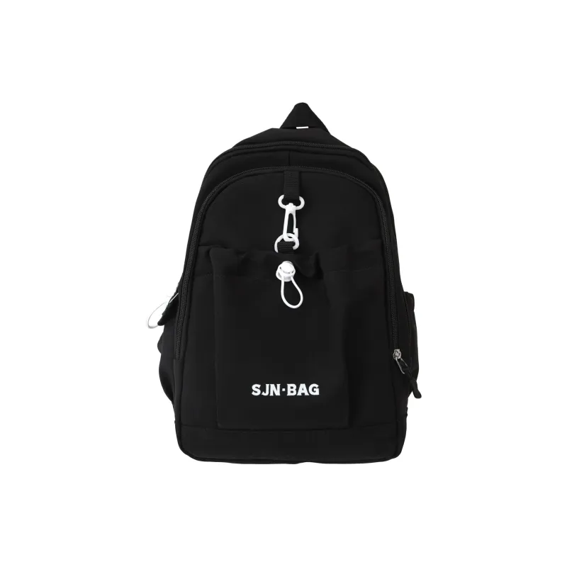 URBAN FOREST Nylon Backpack Unisex Black/Yellow/Green/Blue/Pink-0