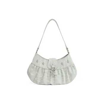 JACD PU Shoulder Bag Regular Women's White/Silver/Green
