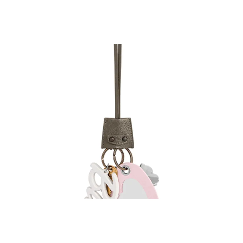 Balenciaga Lambskin Bag Pendant Bag Merchandise Women's Army Green & Petal Pink-4