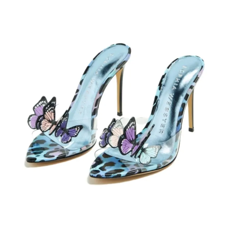 Sophia Webster Vanessa Slide Slippers 10.5cm Women's Blue-1