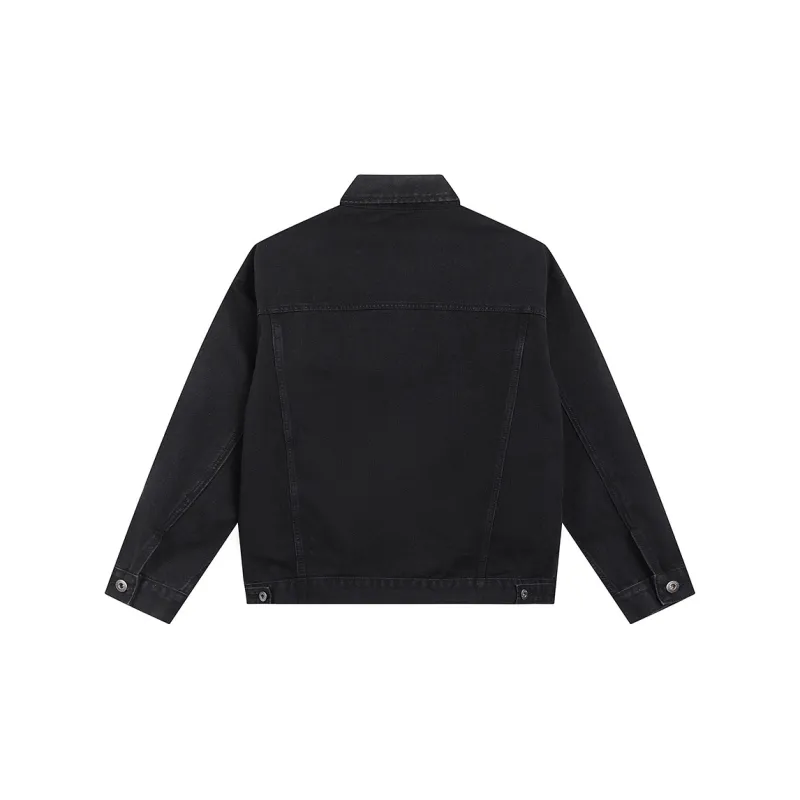 Jeep Pasture Horse Lifestyle Denim Jacket Unisex Black-1