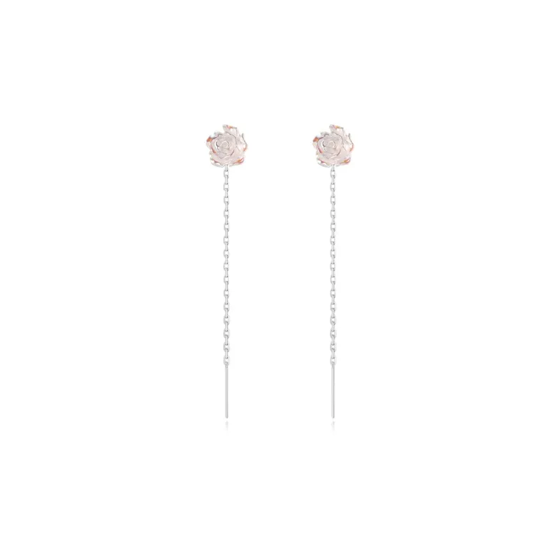 SHK S925 Silver Drop Earrings Women's-0