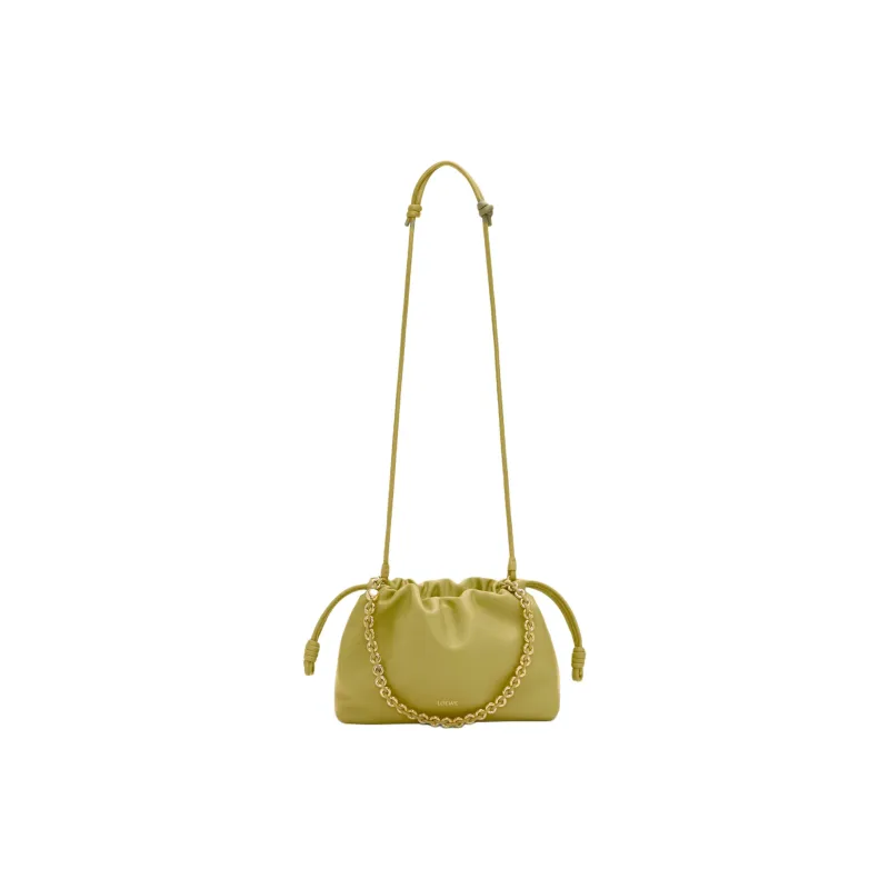 LOEWE Sheepskin Handbags Clutches Medium Size Women's Light Moss Green-3