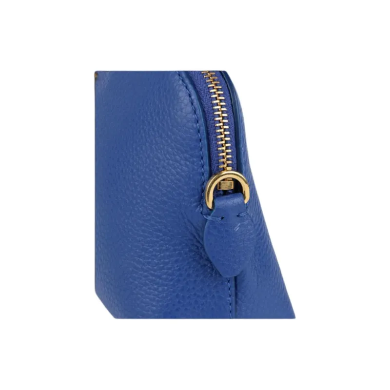 PRADA Cow Leather Clutch Bag Over The Shoulder Women's Royal Blue-7
