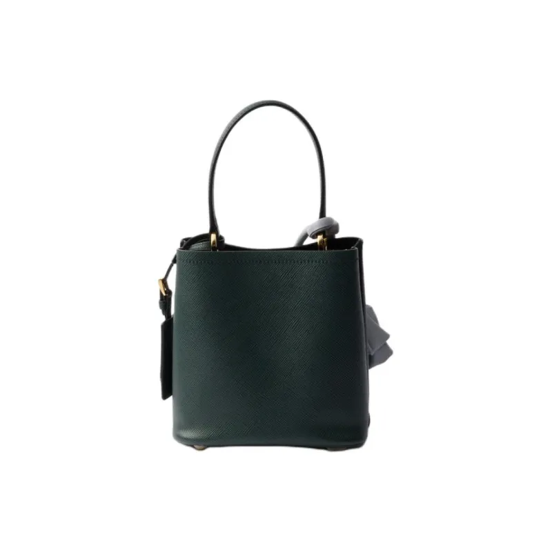 PRADA Panier Calfskin Shoulder Bags Handbags Mini Women's Emerald & Gray-2