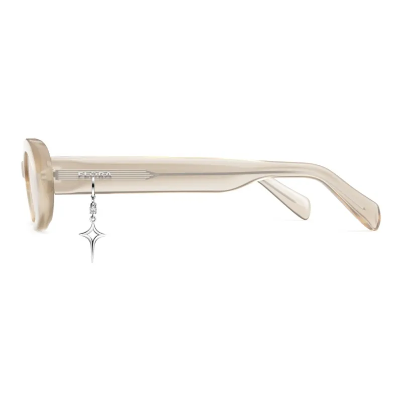 PARZIN Plate Frame Oval Sunglasses Women's-14
