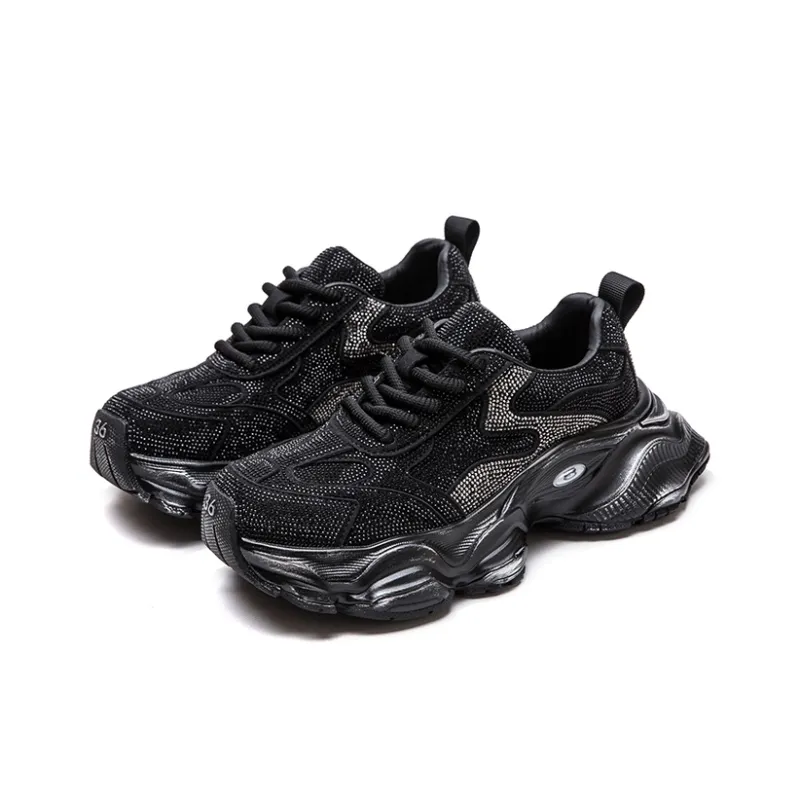 Chibang Wear-Resistant Breathable Lightweight Height Increasing Low-Top Chunky Sneakers Women's-8