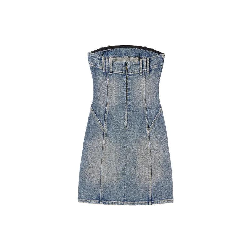 Miss Sixty Sleeveless Dress Women's Medium Blue-1