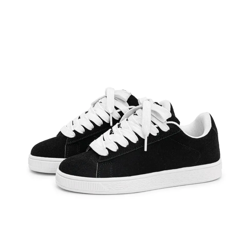 SHUXIAOBEI Classic Adorable Puffy Shoes Abrasion Resistant Low Top Skateboard Shoes, Cool Women's Women's Black-16