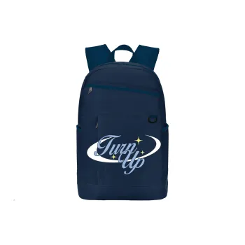 TURN UP Polyester Backpack Unisex Blue