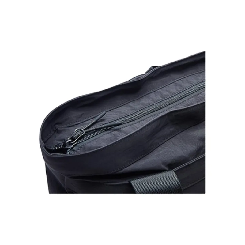 Anta Irving Series Nylon Tote Bag Shopping Bag Handbag Shoulder Bag Unisex Black-5