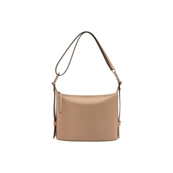 Furla Calfskin Water Dumpling Shoulder Bag Medium Size Women's Clay Color