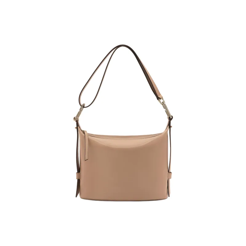 Furla Calfskin Water Dumpling Shoulder Bag Medium Size Women's Clay Color-0