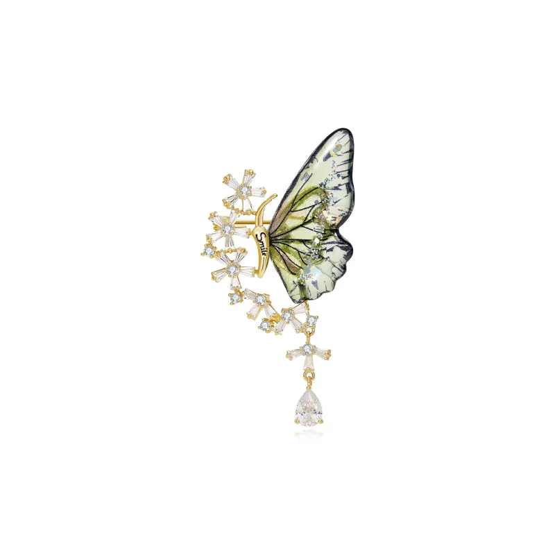 MCK Advanced Alloy/Resin Synthetic Cubic Zirconia Brooches Women's-0