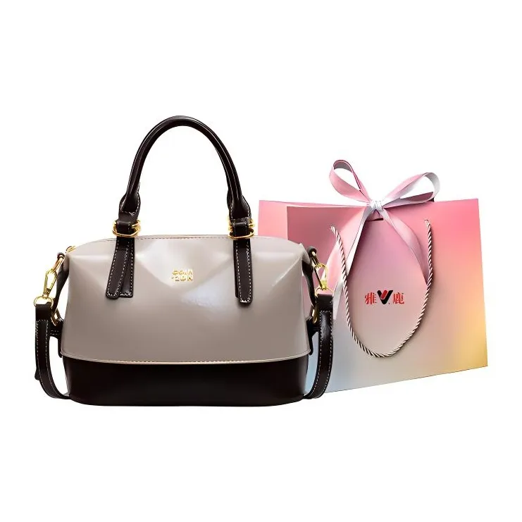 Yalu PU Shoulder Bag, Crossbody Bag, Handbag Regular Women's Black/Ecru & Coffee/Burgundy & Coffee-6
