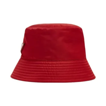 PRADA Recycled Nylon Bucket Hats Women's Red