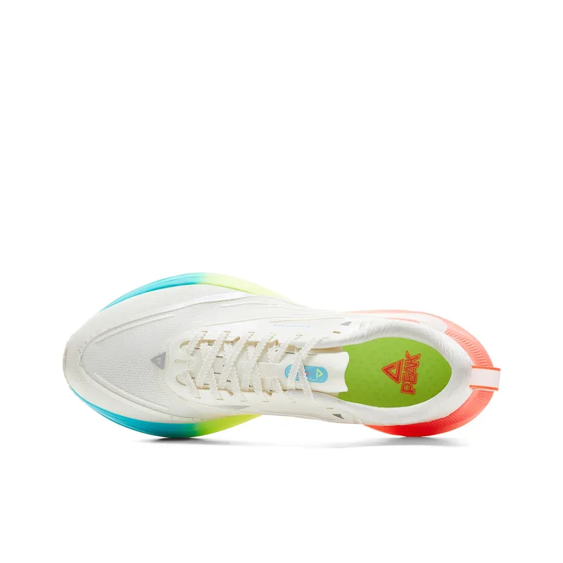 PEAK Cushioning Rebound Wear Resistant Anti Rollover Slip Resistant Low Top Running Shoes Men's White Blue Red-3