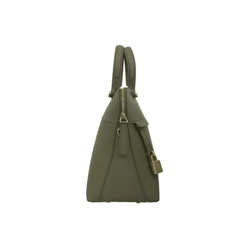 Furla Leather One Shoulder Handbag Women's Dark Green-2