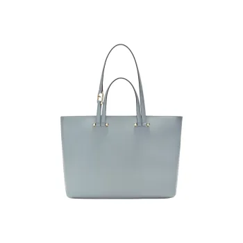 Furla Calfskin Tote Bag, Shopping Bag, Shoulder Bag, Handbag Large Size Women's Blue