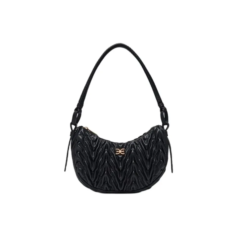 SAM EDELMAN PU Shoulder Bag Medium Size Women's Black/black-brown-0