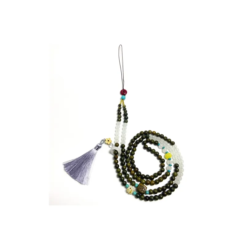 ERXI Green Sandalwood Wooden Necklaces Unisex-6
