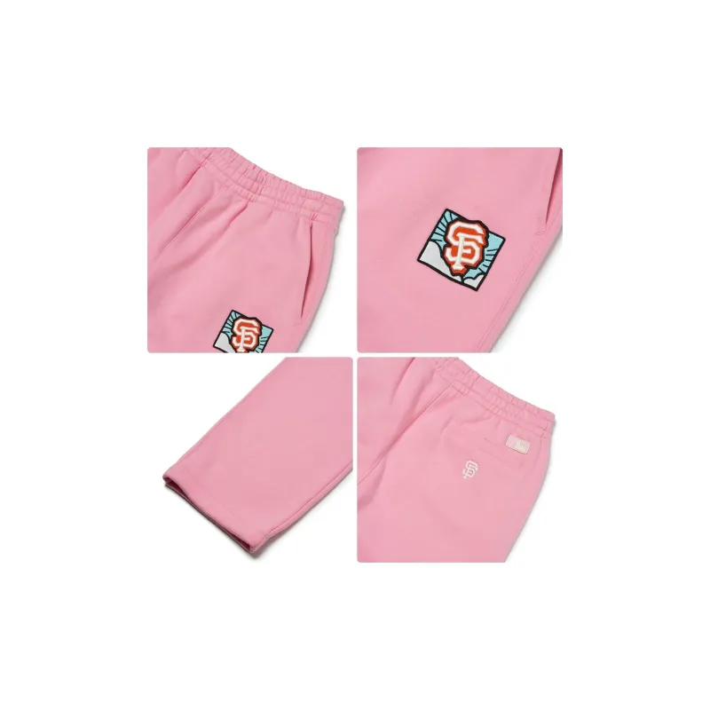 MLB San Francisco Giants Casual Pants Unisex Pink-2
