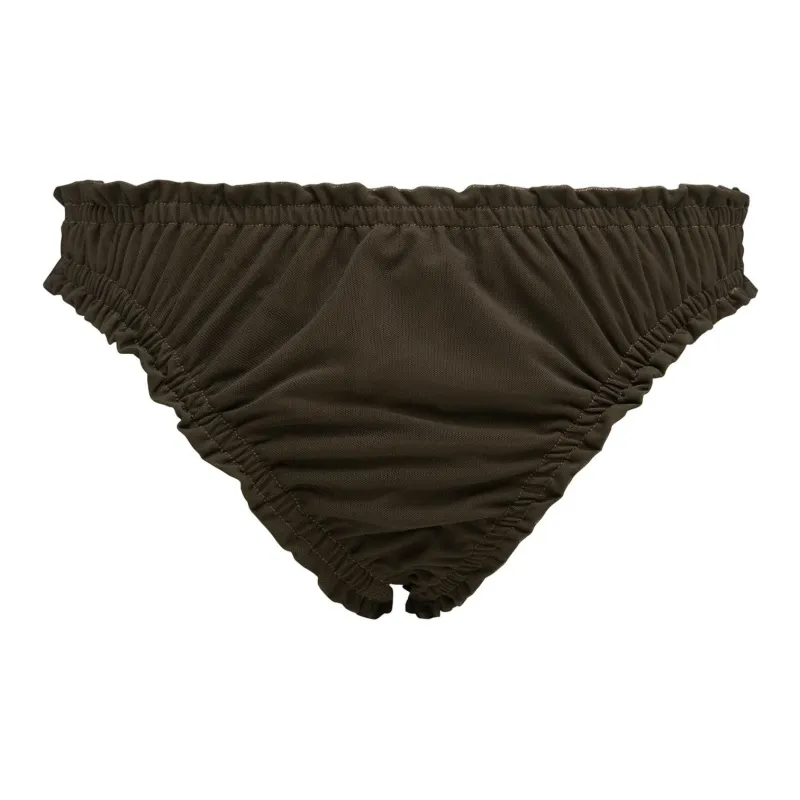 WITH JEAN SS25 Lottie Bikini Bottom Swimming Shorts Women's Brown-1
