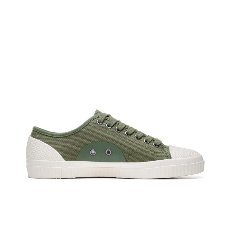 FRED PERRY Hughes Low-Top Skateboard Shoes Men's Green-2
