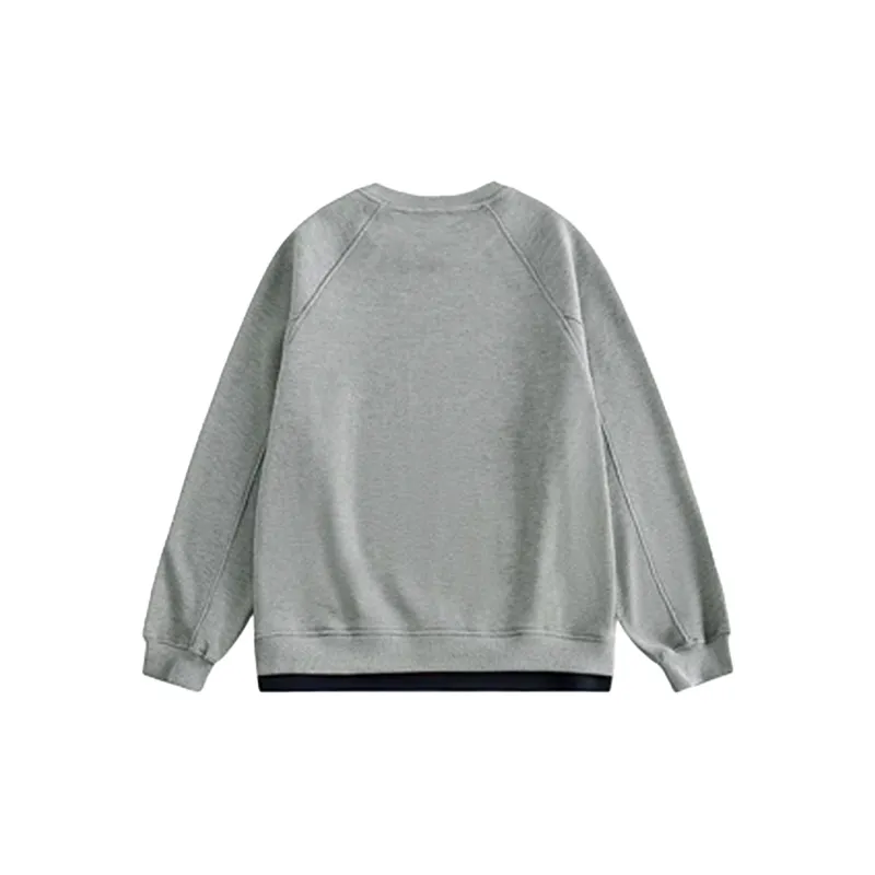 PAZZO Heavyweight Mock Two Piece Crew Neck Sweatshirt Coat Unisex-1