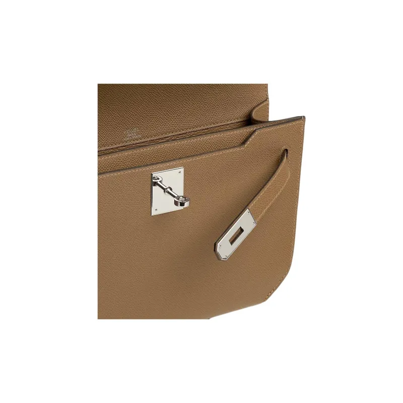 HERMES Kelly Depeches Epsom Calfskin Clutch Men's 3G Alezan Chestnut-3