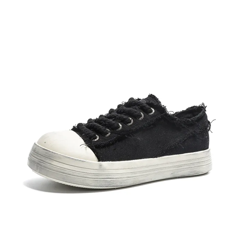 OUGLEMEN Cushioning, Impact Resistant, Abrasion Resistant, Slip Resistant Low Top Canvas Shoes Unisex-2
