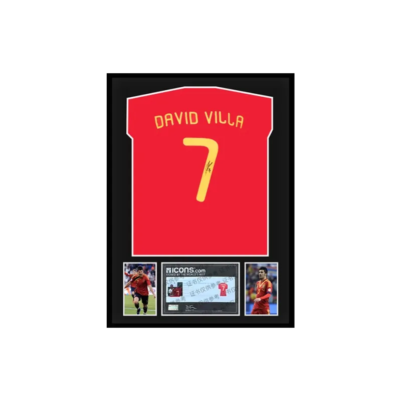Three For Spanish National Team Jersey Exquisite Mounting, Outer Frame Approx. 65x85cm Unisex-0