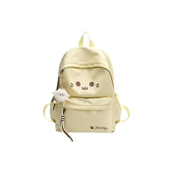BUBM Nylon Cute Cartoon Backpack Regular Unisex Yellow/Beige/Black/Blue/Apricot Pink