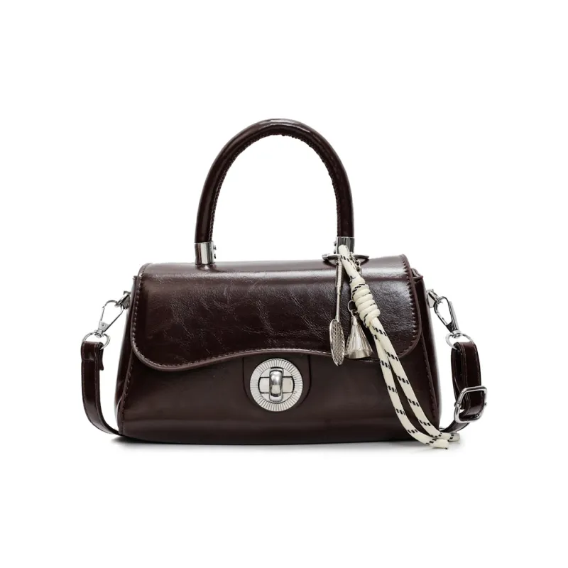 Yalu PU Handbag, Shoulder Bag, Crossbody Bag Regular Women's Black/Ecru/Coffee/Pink/Gray-11