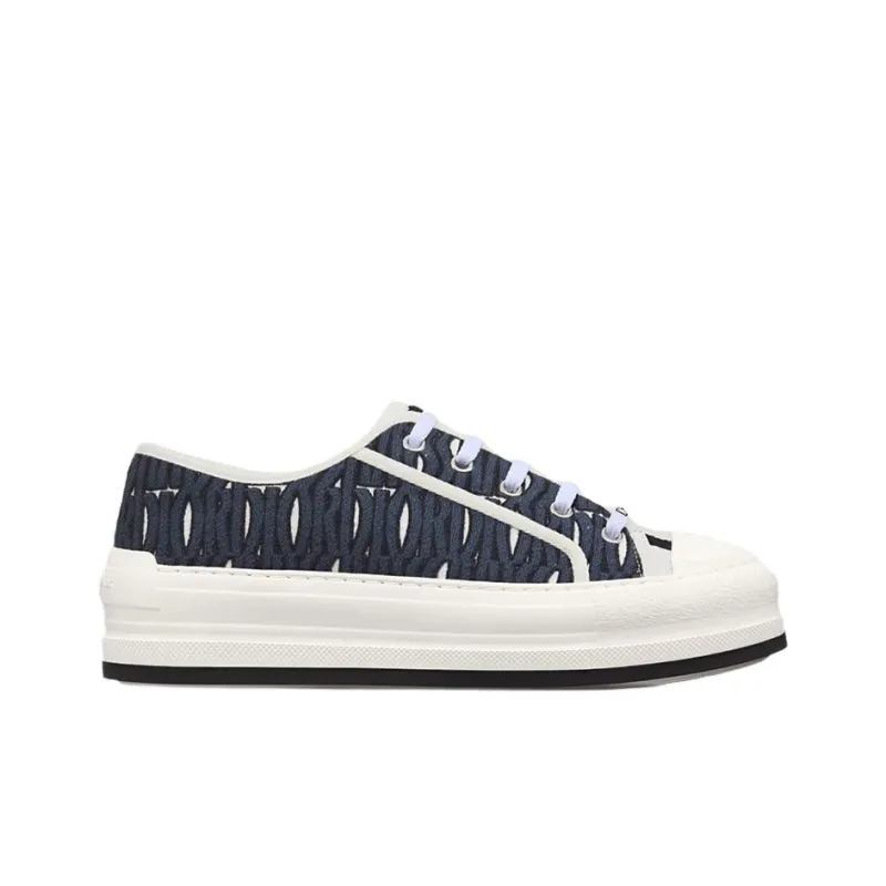 DIOR Walk'n'Dior Low-Top Canvas Shoes Women's Blue-1