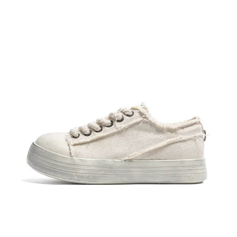 OUGLEMEN Cushioning, Impact Resistant, Abrasion Resistant, Slip Resistant Low Top Canvas Shoes Unisex-11